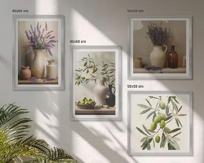 Sada obrazů Dekorace květin ve vázách moderní provedení