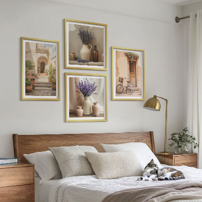 Moderní sada obrazů Levandulové květy a architektura