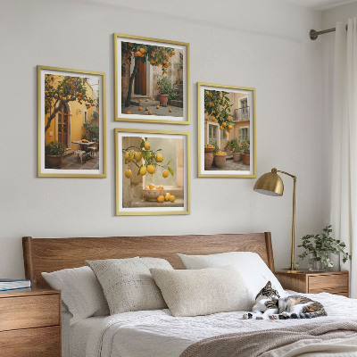Moderní sada obrazů Citrusová zahrada na slunci