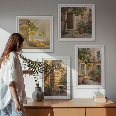 Moderní sada obrazů Citrusová zahrada na slunci