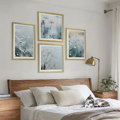 Sada obrazů Kapky rosy na pampeliškách moderní provedení