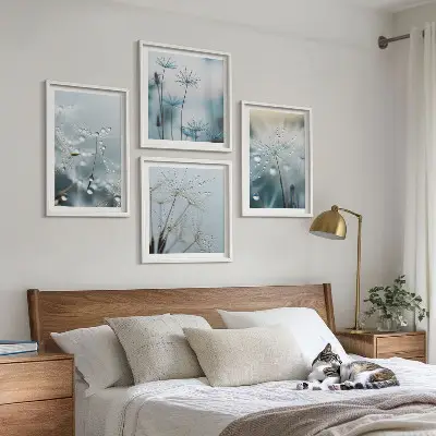 Sada obrazů Kapky rosy na pampeliškách moderní provedení