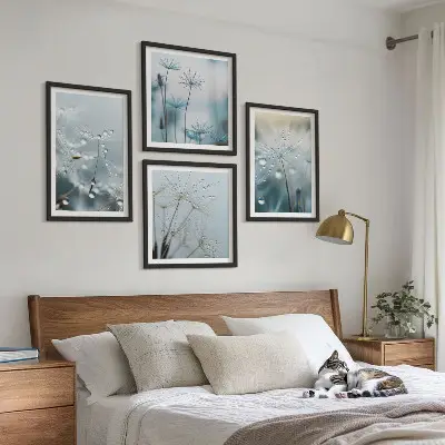 Sada obrazů Kapky rosy na pampeliškách moderní provedení