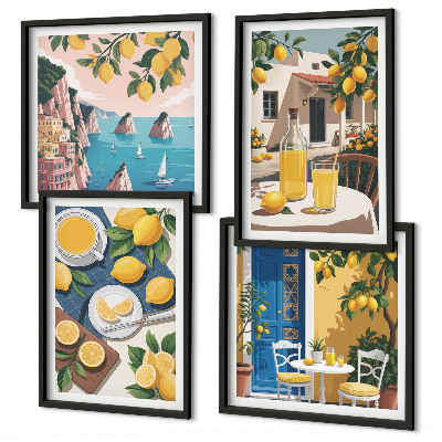 Moderní sada obrazů Limonáda na terase