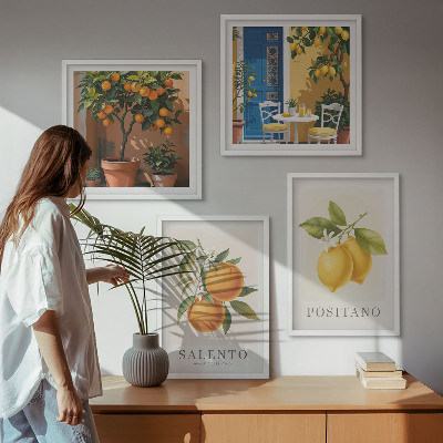 Dekorativní sada obrazů Amalfské citrony a pomeranče