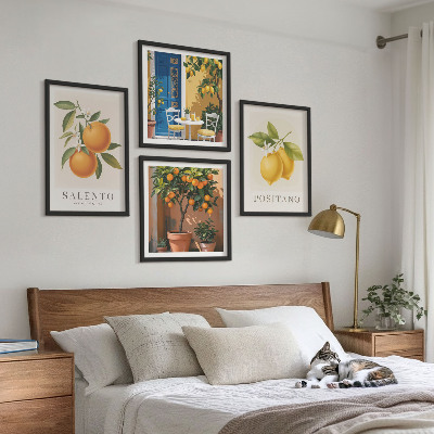 Dekorativní sada obrazů Amalfské citrony a pomeranče