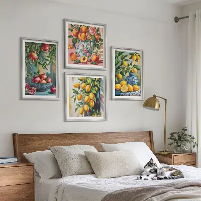 Ovocné kompozice moderní sada obrazů