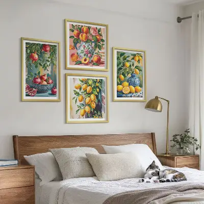 Ovocné kompozice moderní sada obrazů