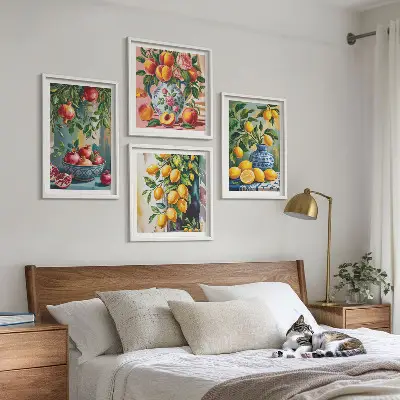 Ovocné kompozice moderní sada obrazů