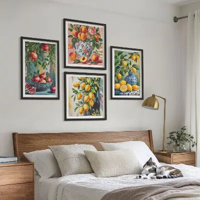 Ovocné kompozice moderní sada obrazů