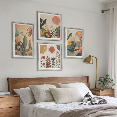 Moderní sada obrazů Teplé rostlinné vzory v boho stylu