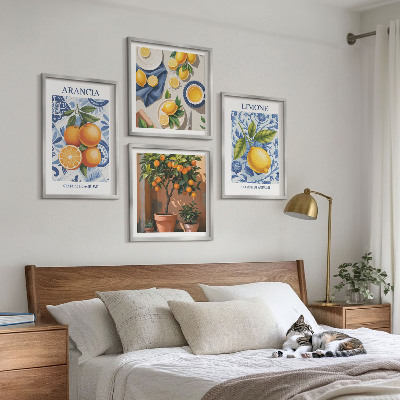 Moderní sada obrazů Ilustrace citrusových plodů