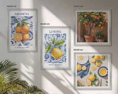 Sada obrazů Ilustrace citrusů moderní provedení
