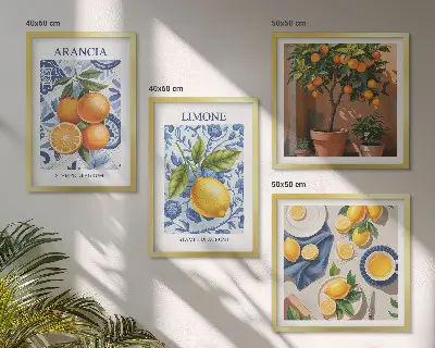 Sada obrazů Ilustrace citrusů moderní provedení