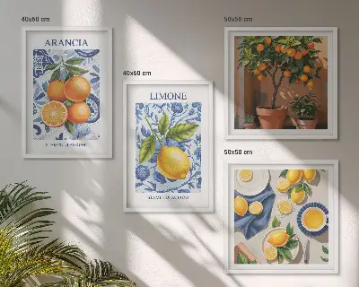 Sada obrazů Ilustrace citrusů moderní provedení