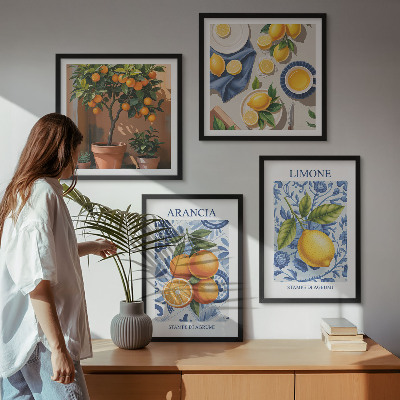 Moderní sada obrazů Ilustrace citrusových plodů
