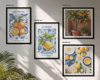 Sada obrazů Ilustrace citrusů moderní provedení