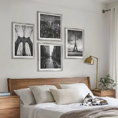 Sada obrazů Monochromatické mostní věže moderní sada