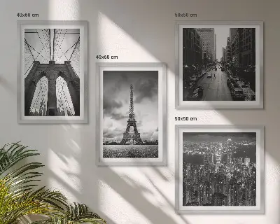 Sada obrazů Monochromatické mostní věže moderní sada