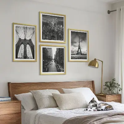 Sada obrazů Monochromatické mostní věže moderní sada