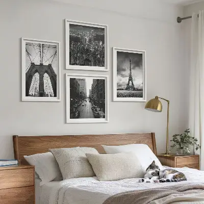 Sada obrazů Monochromatické mostní věže moderní sada