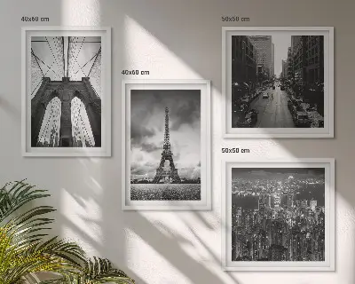 Sada obrazů Monochromatické mostní věže moderní sada