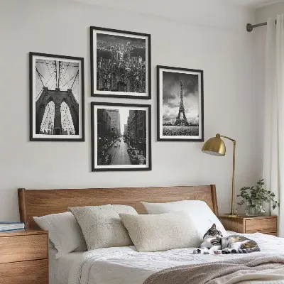 Sada obrazů Monochromatické mostní věže moderní sada