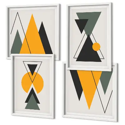 Abstraktní geometrie tvarů moderní sada obrazů