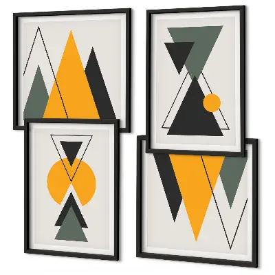 Abstraktní geometrie tvarů moderní sada obrazů