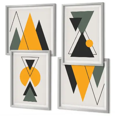 Abstraktní geometrie tvarů moderní sada obrazů