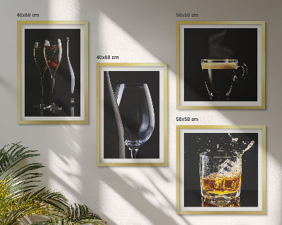 Dekorativní sada obrazů Whisky víno šampaňské káva alkohol