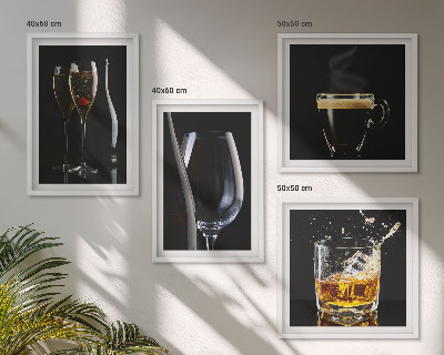 Dekorativní sada obrazů Whisky víno šampaňské káva alkohol