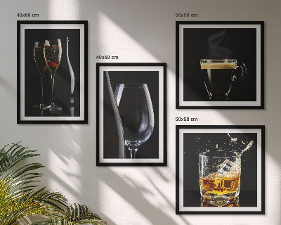 Dekorativní sada obrazů Whisky víno šampaňské káva alkohol