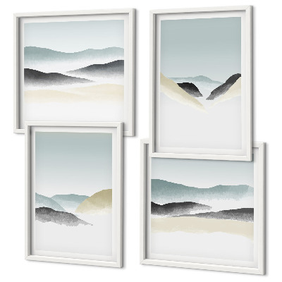 Moderní sada obrazů Minimalistické pastely v horách