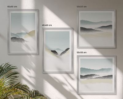 Moderní sada obrazů Minimalistické pastely v horách