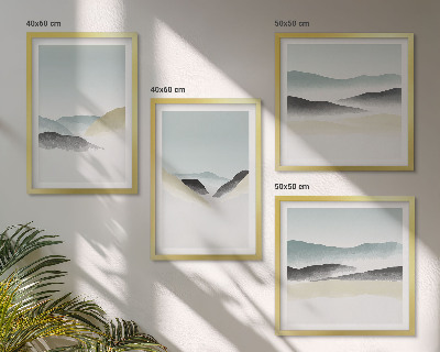 Moderní sada obrazů Minimalistické pastely v horách