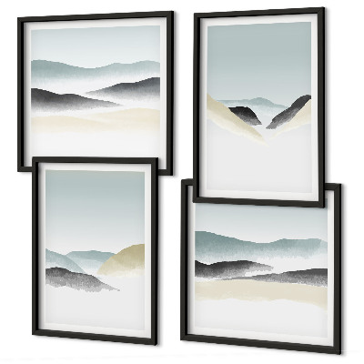 Moderní sada obrazů Minimalistické pastely v horách