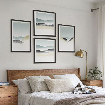 Moderní sada obrazů Minimalistické pastely v horách