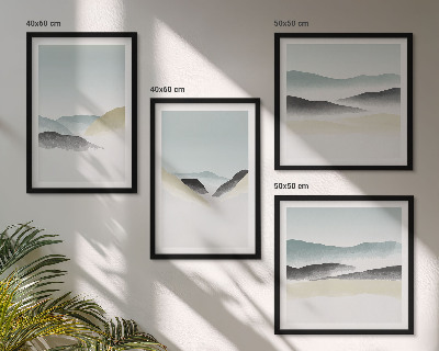 Moderní sada obrazů Minimalistické pastely v horách