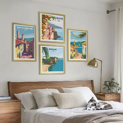 Sada obrazů Italská přímořská města moderní provedení