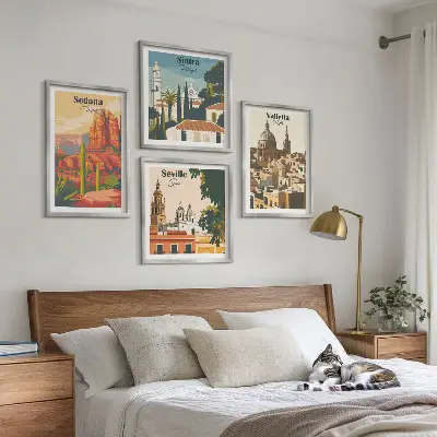 Dekorativní sada obrazů retro městské scenérie Sedona Sintra