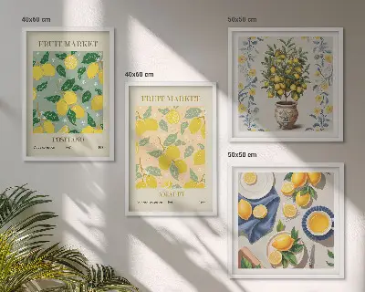 Sada obrazů Citrusové ovoce Itálie v moderním provedení