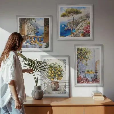 Stůl z mořského citroníku moderní sada obrazů