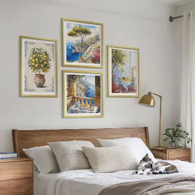 Stůl z mořského citroníku moderní sada obrazů