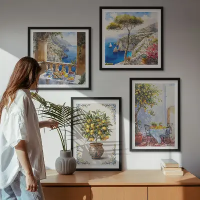 Stůl z mořského citroníku moderní sada obrazů