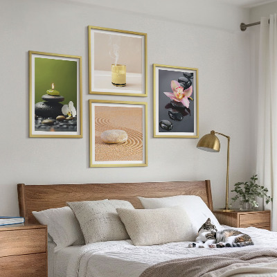 Moderní sada obrazů Relaxační zenové kameny pro klid