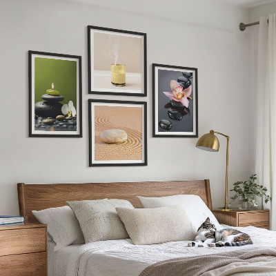 Moderní sada obrazů Relaxační zenové kameny pro klid