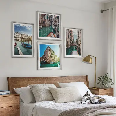 Dekorativní sada obrazů architektura benátských kanálů