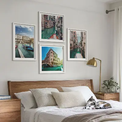 Dekorativní sada obrazů architektura benátských kanálů