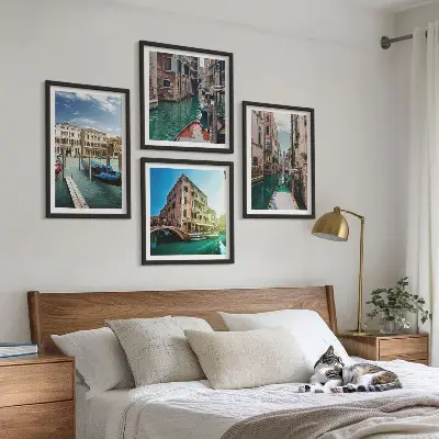 Dekorativní sada obrazů architektura benátských kanálů